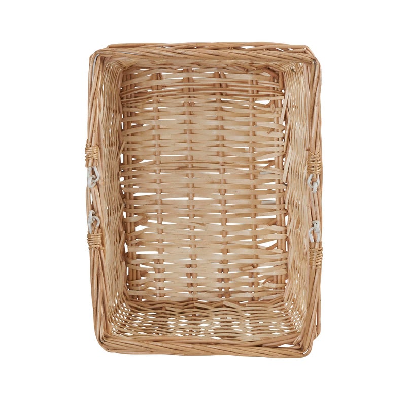 Household Essentials Woven Market Basket, Handwoven Willow Weave, Stylish Handles with Durable Metal Anchors, Classic and Versatile, Attractive, Spacious, Lightweight, Natural - Image 4